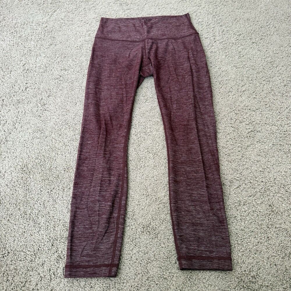 Lululemon Heathered Bordeaux High Times Pant Leggings High Rise Sz 6 Activewear